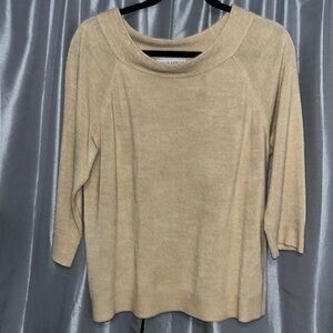 Beige boatneck sweater